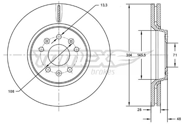 TOMEX Brakes Bremsscheibe
